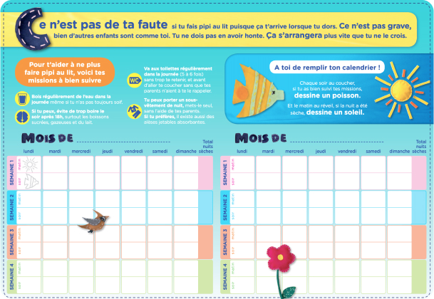 Le calendrier des petites missions pour des nuits sèches