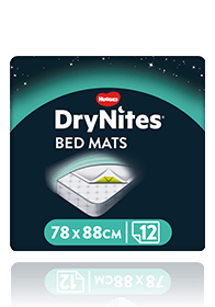 Huggies Pour enfants de 3 à 15 ans 4 x 7 unités 28 alèses Alèses absorbantes jetables pour lit simple 88 x 78 cm DryNites Bedmats 